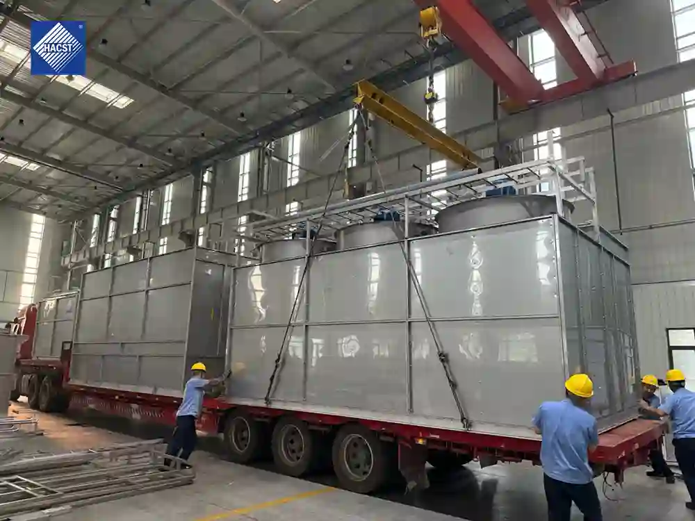 Loading evaporative condenser